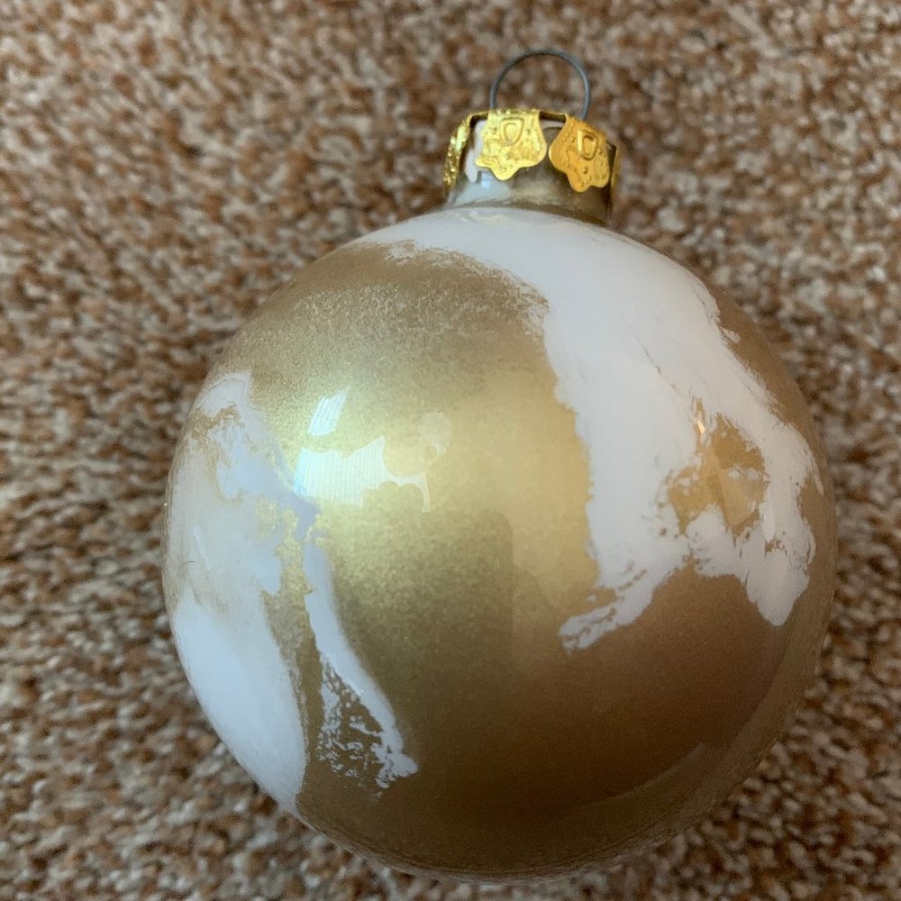 Handmade Marbled Christmas Ornament